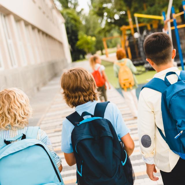 Children leaving school