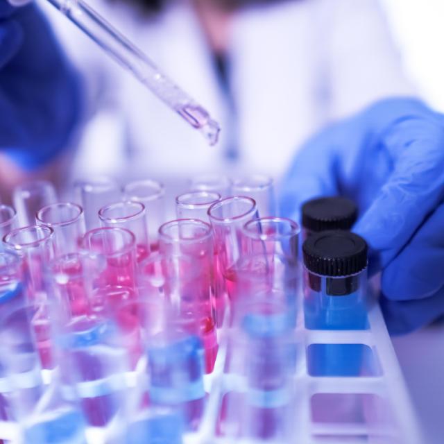 Image of test tubes in a laboratory