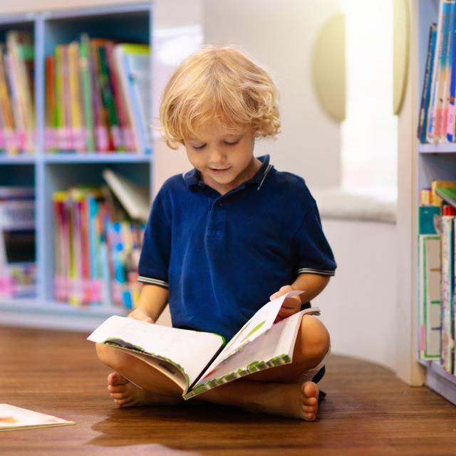 Young child reading