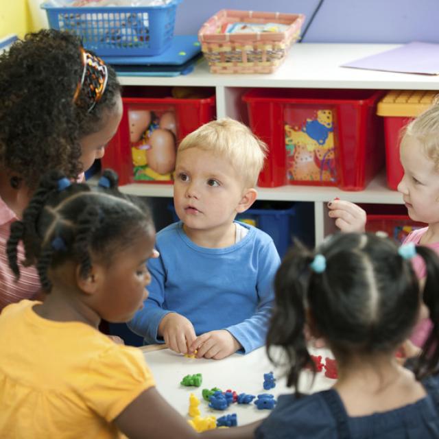 Children at nursery school.