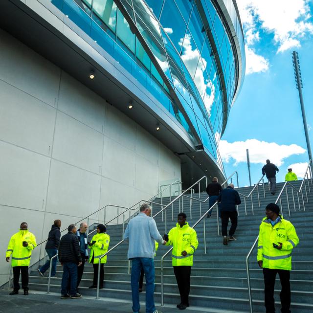 Security at a stadium