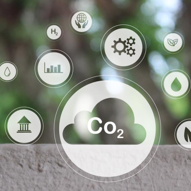 Reduce CO2 emission concept