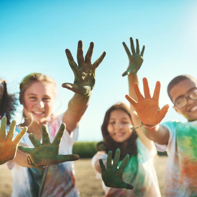 Shot of a group of teenagers