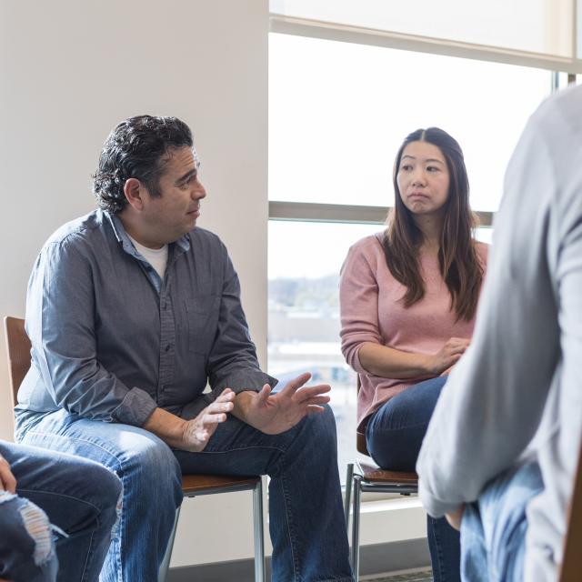 Man talking to group