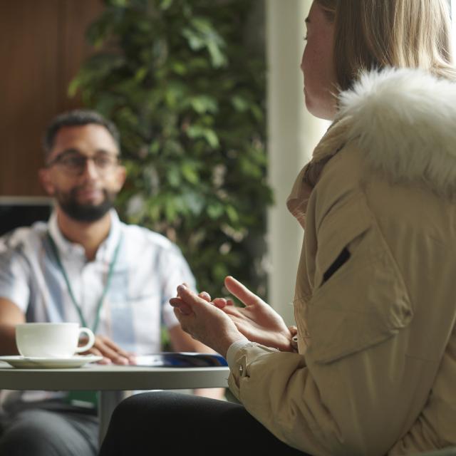 Teenager with counsellor