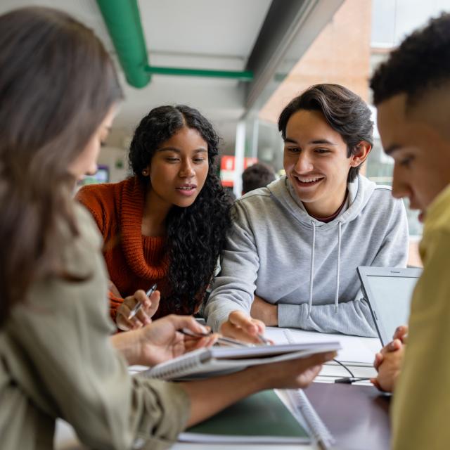 Students talking