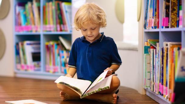 Young child reading