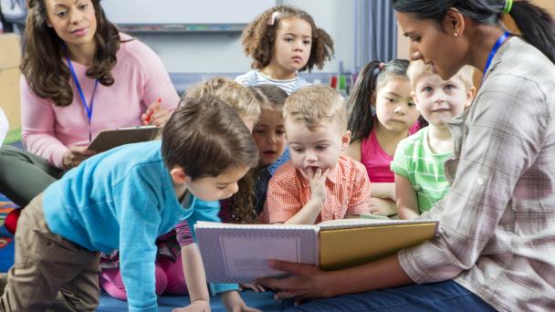 Children at nursery school.