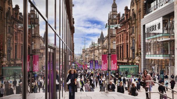 Buchanan street in Glasgow