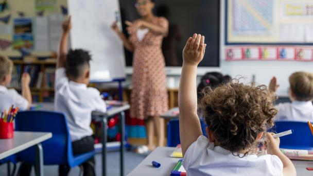 Hands up in the classroom