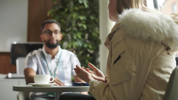 Teenager with counsellor