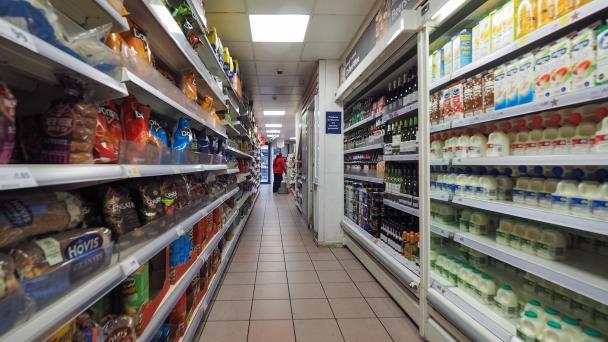 Supermarket shelves UK