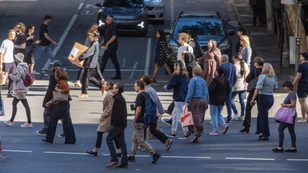 people crossing a road