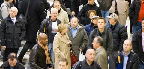Crowd pictured gathering at station
